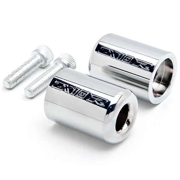 Krator Silver Bar Ends Logo Hand Grip Handlebar End Caps For 1994-2003 Kawasaki ZX9//ZX9R